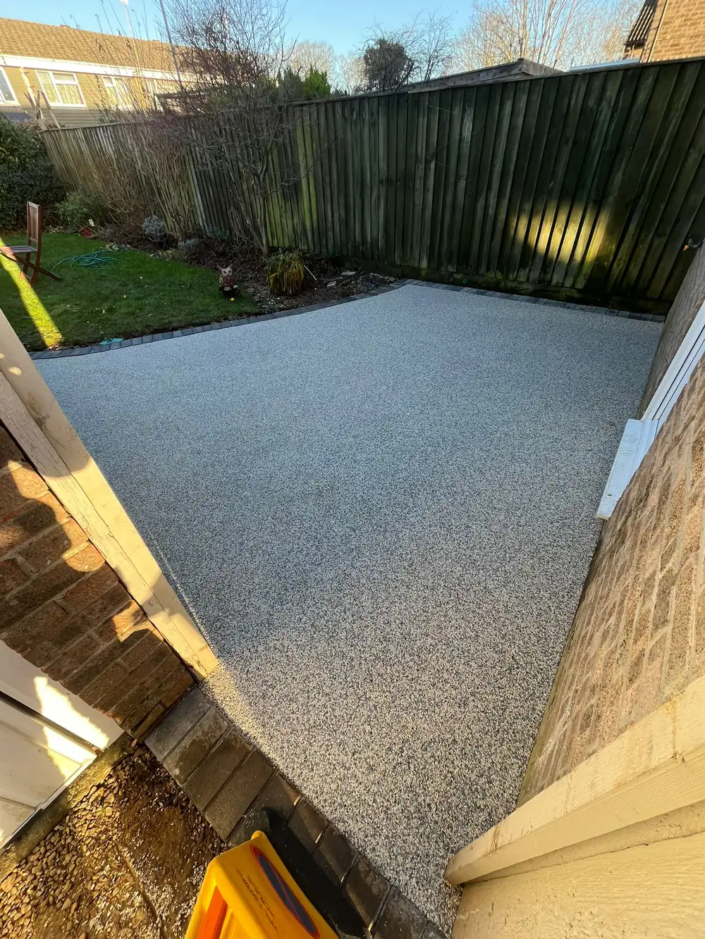 Grey resin bound driveway recently installed in Bath